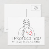 Jezus Christus, ik bescherm je Briefkaart (Voorkant / Achterkant)