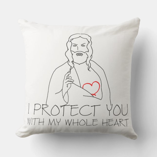 Jezus Christus, ik bescherm je Buitenkussen (Voorkant)