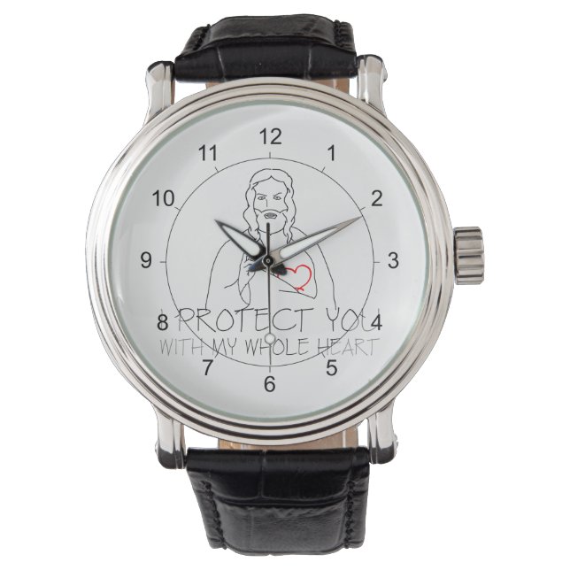 Jezus Christus, ik bescherm je Horloge (Voorkant)