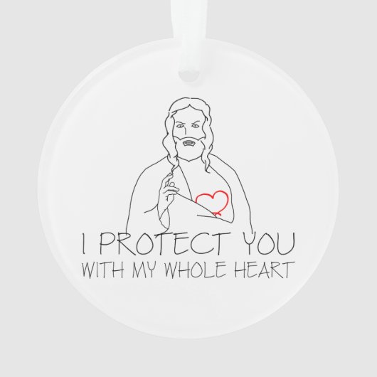 Jezus Christus, ik bescherm je Ornament (achterkant)
