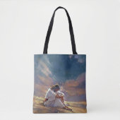 Jezus Christus in de gebeden Tote Bag (Voorkant)