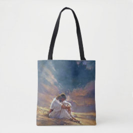 Jezus Christus in de gebeden Tote Bag