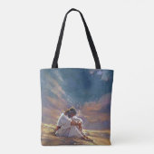 Jezus Christus in de gebeden Tote Bag (Achterkant)