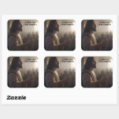 Jezus Christus in de tempel gekozen aangepaste tek Vierkante Sticker (Vel)