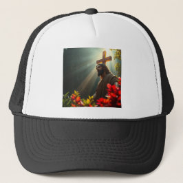 Jezus Christus in de Tuin Trucker Hoed Trucker Pet