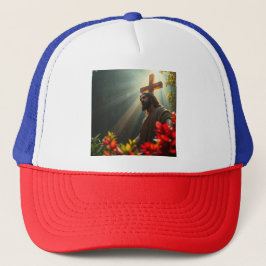 Jezus Christus in de Tuin Trucker Hoed Trucker Pet