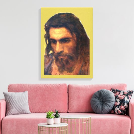 Jezus Christus in de woestijn canvas fine art prin (Insitu (Woonkamer))
