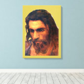 Jezus Christus in de woestijn canvas fine art prin (Insitu (Houten vloer))