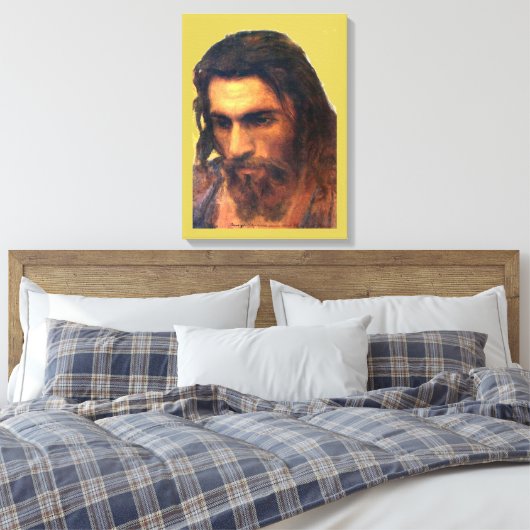 Jezus Christus in de woestijn canvas fine art prin (Insitu (Slaapkamer))