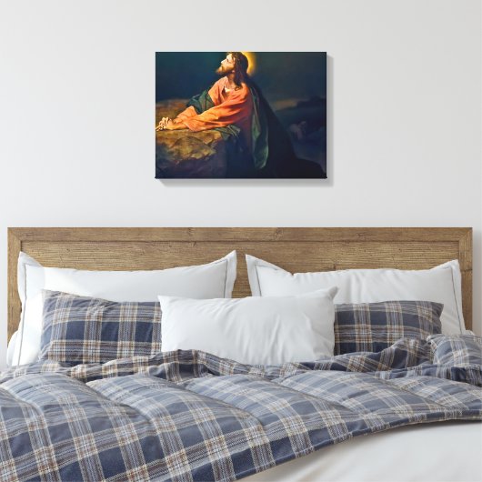 Jezus Christus in Gethsemane Canvas Afdruk (Insitu (Slaapkamer))