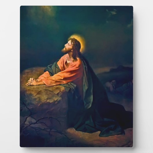 Jezus Christus in Gethsemane Fotoplaat (Voorkant)