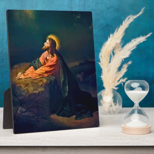 Jezus Christus in Gethsemane Fotoplaat (Zijkant)