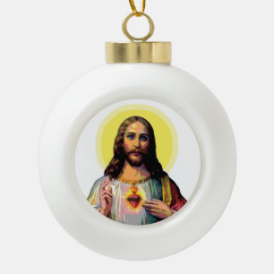 Jezus Christus in Pop Art stijl Keramische Bal Ornament