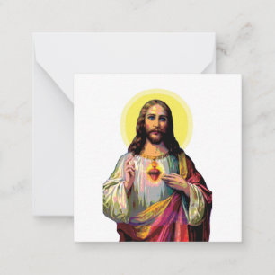 Jezus Christus in Pop Art stijl Notitiekaartje