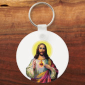 Jezus Christus in Pop Art stijl Sleutelhanger (Voorkant)