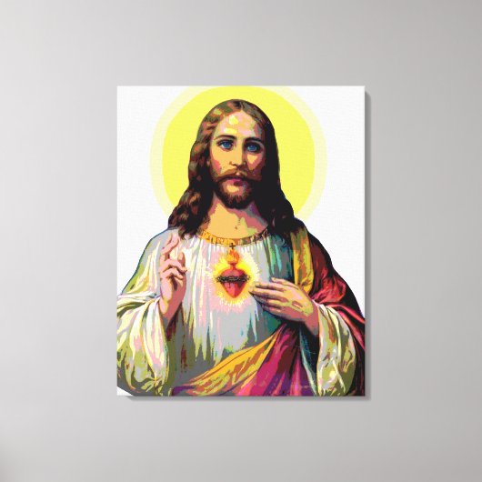 Jezus Christus in Pop Art Style Canvas Afdruk (Voorkant)