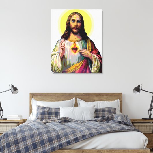 Jezus Christus in Pop Art Style Canvas Afdruk (Insitu (Slaapkamer))