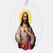 Jezus Christus in Pop Art Style Ornament Kaart (Links)