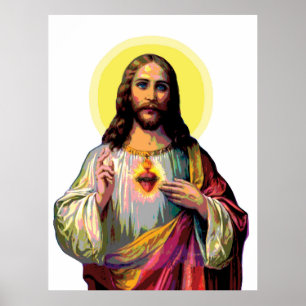 Jezus Christus in Pop Art Style Poster