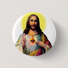Jezus Christus in Pop Art Style Ronde Button 3,2 Cm