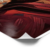 Jezus Christus in Pop Kunst en Art Deco Perfect Poster (Hoek)