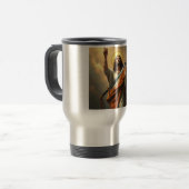 Jezus Christus is de King Steel Travel Mug Reisbeker (Voorkant links)