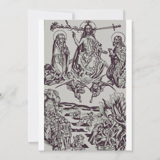 Jezus Christus is de rechter van het universum Kaart (Voorkant)
