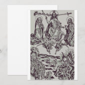 Jezus Christus is de rechter van het universum Kaart (Voorkant / Achterkant)