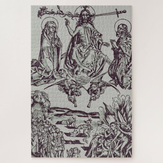 Jezus Christus is de rechter van het universum Legpuzzel (Verticaal)