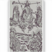 Jezus Christus is de rechter van het universum Sticker (Voorkant)