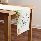 Jezus Christus is de risen Short Table Runner Korte Tafelloper (Voorbeeld)