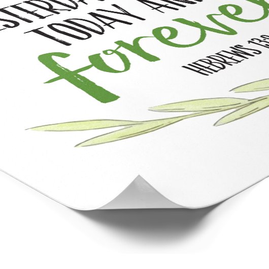 Jezus Christus is dezelfde foto van de kunst Poster (Hoek)