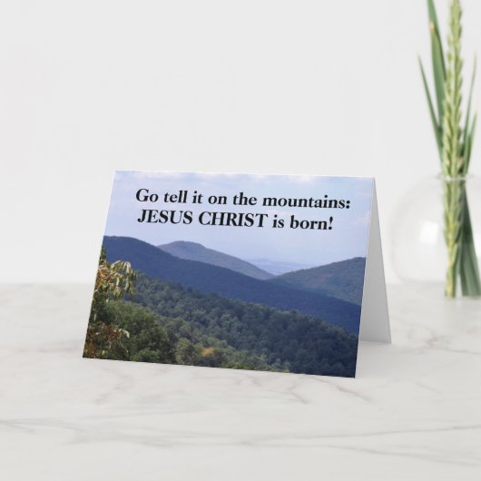 Jezus Christus is geboren! Feestdagen Kaart (Voorkant)