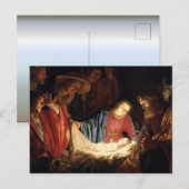 Jezus Christus is geboren met kerst Briefkaart (Voorkant / Achterkant)