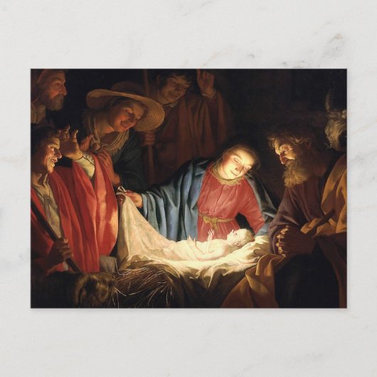 Jezus Christus is geboren met kerst Briefkaart (Voorkant)