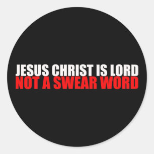 Jezus Christus is Heer, geen vloek Ronde Sticker