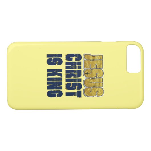 Jezus Christus is koning geel Case-Mate iPhone Case (Achterkant (Horizontaal))