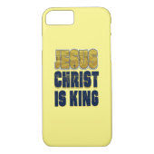 Jezus Christus is koning geel Case-Mate iPhone Case (Achterkant)