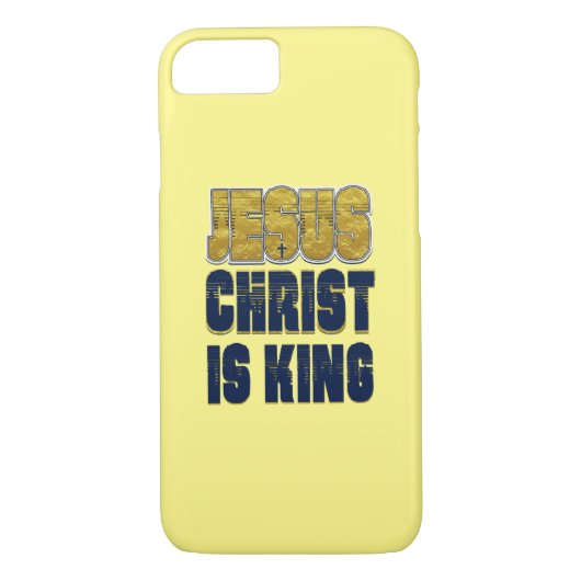 Jezus Christus is koning geel Case-Mate iPhone Case (Achterkant)