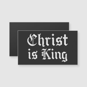 Jezus Christus is Koning Gotische Blackletter Grun