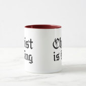 Jezus Christus is Koning Gotische Blackletter Grun Mok (Midden)