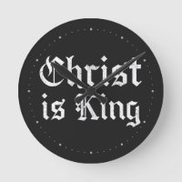 Jezus Christus is Koning Gotische Blackletter Grun