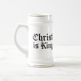 Jezus Christus is Koning - gotische grunge geërode Bierpul