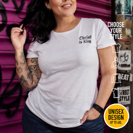 Jezus Christus is Koning - gotische grunge geërode Grote Maat T-shirt