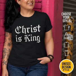 Jezus Christus is Koning - gotische grunge geërode Grote Maat T-shirt