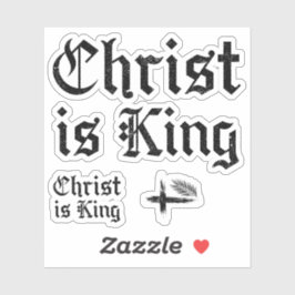 Jezus Christus is Koning - gotische grunge geërode Sticker