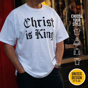 Jezus Christus is Koning - gotische grunge geërode T-shirt