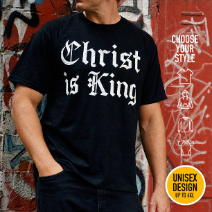 Jezus Christus is Koning - gotische grunge geërode T-shirt