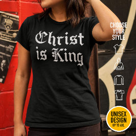 Jezus Christus is Koning - gotische grunge geërode T-shirt