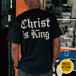 Jezus Christus is Koning - gotische grunge geërode T-shirt